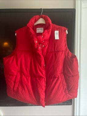 Old Navy Red Puffer Vest